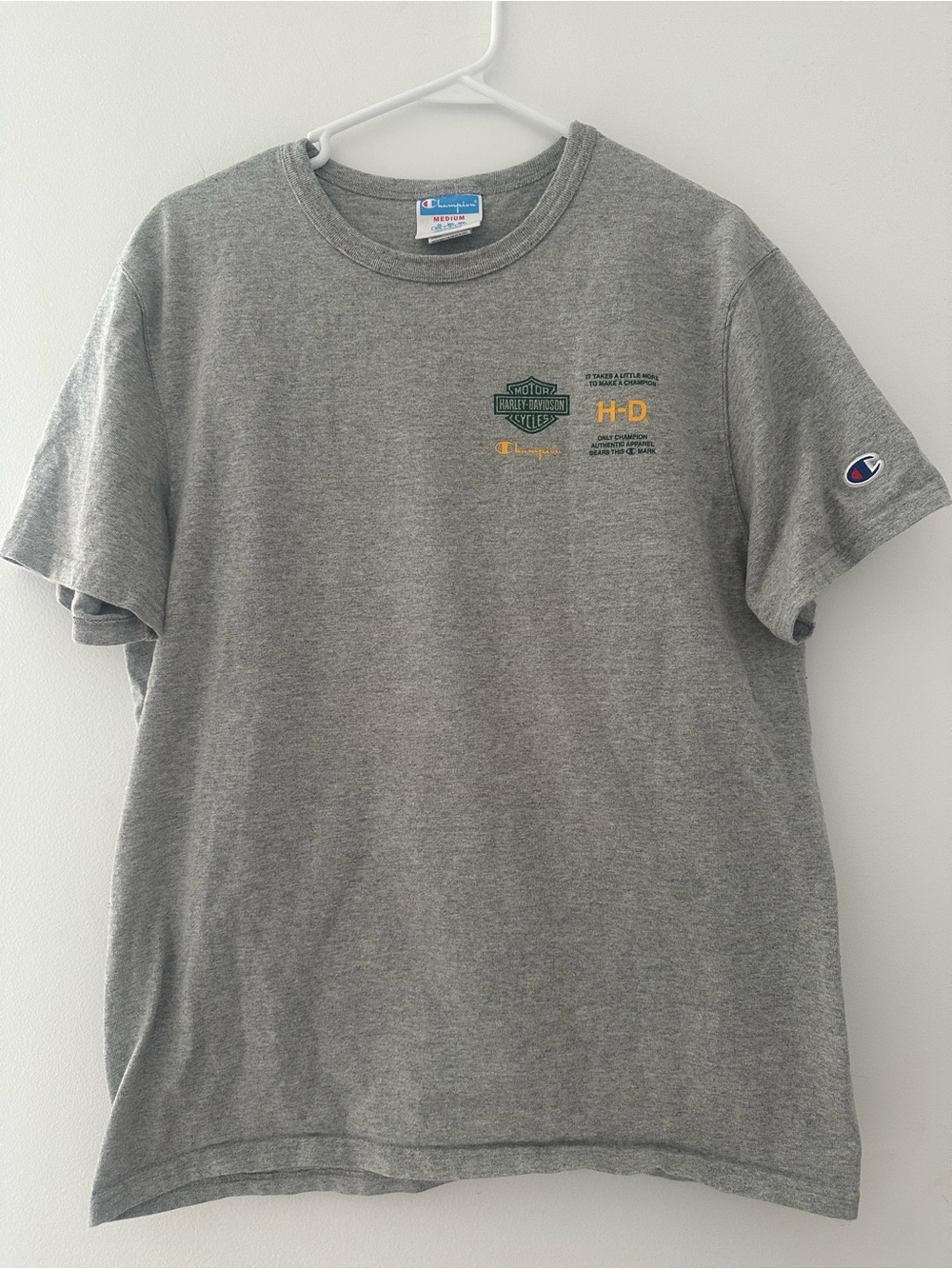 Harley-Davidson Gray Short-Sleeve Tee with Small Chest Logo